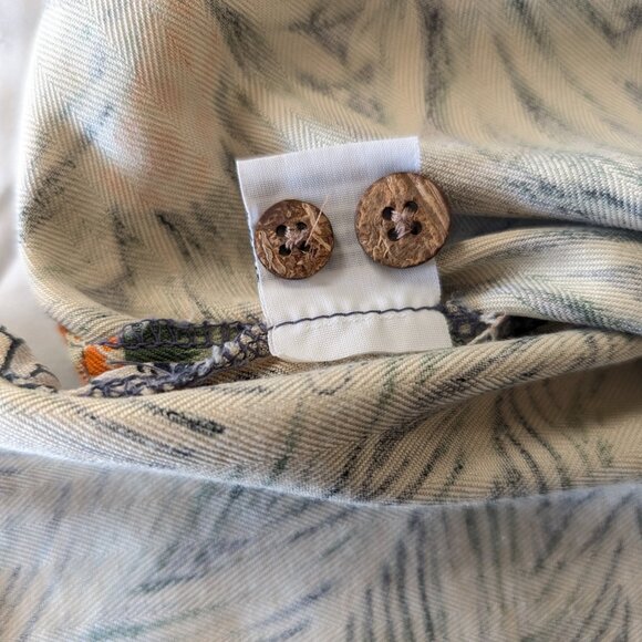 TOMMY BAHAMA Shirt Men's L Multicolor Floral Palm Tree Silk Hawaiian Loop Collar - Picture 13 of 15